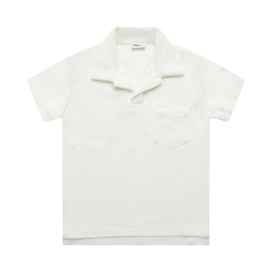 White Kids Toweling Polo